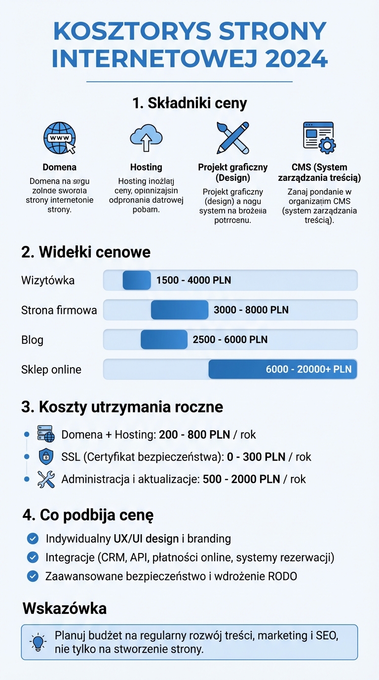 Koszt strony w 2024